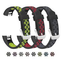 Mosstek Bands Compatible with Fitbit Alta/Alta HR/Fitbit Ace, 3 Pack Soft Sport Wristbands Breathable Silicone Replacement Bands Compatible with Fitbit Alta/Alta HR/Fitbit Ace Men Women