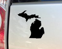 Nashville Decals Michigan Vinyl Decal Laptop Car Truck Bumper Window Sticker, 5.5" x 5.25", Black