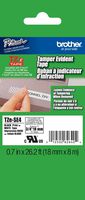 Brother Genuine P-touch TZE-SE4 Tape, 3/4" (0.7") Wide Tamper-Evident Laminated Tape, Black on White, Primarily for Property Security Applications, Water-Resistant, 0.7" x 26.2' (18mm x 8M), TZESE5
