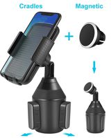 Cup Holder Phone Mount - Universal Adjustable Portable Magnetic Car Cup Holder for Cell Phones