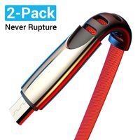 AINOPE Micro USB Cable Charger Android 2 Pack 6FT Fabric Braided Cord Fast Charging Compatible with Samsung Galaxy S7, S6,J7 Edge Kindle Note 5 LG PS4 and More High Speed Sync