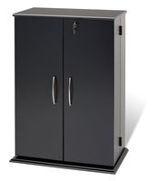 Prepac Locking Media  Storage Cabinet, Black