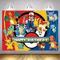 Cartoon Animals Photography Backdrop Colorful Animal Party Children Happy Birthday Supplies Party Banner (5x3FT)