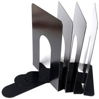 Economy Bookends Universal Black Heavy for Office,8 Inch, 4pcs(2 Pairs) by Sun Cling