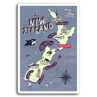 2 x 10cm New Zealand Auckland Map Vinyl Stickers - Sticker Laptop Luggage #19437 (10cm Tall)