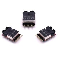 woafly LHI 2 in 1 RC 2-8s Lipo Li-ion LiMn Li-Fe Battery Checker with Low Voltage Buzzer Alarm and LED Indicator (3PCS)