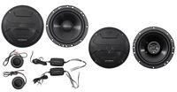 Pair Hifonics ZS65C 6.5" 400w Component Speakers+(2) 6.5" 600w Coaxial Speakers
