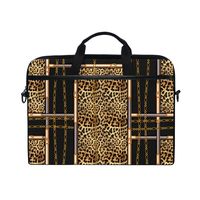 MRMIAN Hipster Animal Leopard Print Geometry Laptop Case Bag Sleeve Portable/Crossbody Messenger Briefcase Convertible w/Strap Pocket for Macbook Air/Pro Surface Dell ASUS hp lenovo 15-15.4 inch