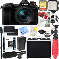 Panasonic (DC-G9LK) Lumix DC-G9 Mirrorless Micro Digital Camera with 12-60mm Lens + 64GB SDXC Card & Deluxe Video Accessory Bundle