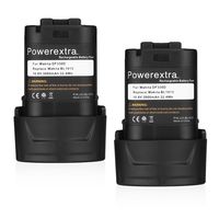 Powerextra 2 Pack 10.8v 3.0Ah Li-ion Replacement Battery for Makita BL1013 Makita BL1014 Battery 194550-6 194551-4 195332-9