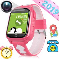 Kids Phone Smart Watch for Girls Boys - GPS Locator Phone Call 1.44'' Touch Screen SOS Call Digital Waterproof Wristband Watch Activity Sport Wearable Flashlight Electronic Toy Birthday Halloween Gift