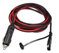 SinLoon Cigarette Lighter SAE Battery Charger Cable,SinLoon 12V 15A Cigarette Lighter Plug to Waterproof SAE Quick Release Adapter Extension Charging Cable with Fuse and LED Light(10FT,3 Meter)