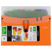 Five Star Expanding File with Removable Files, 7-Pocket Expandable File Folder, 13" x 10-1/4", Orange (73940)
