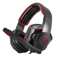 HUIYUJIA Stereo Gaming Headset with Super Soft Memory Earmuffs for PS4 Xbox One, Over Ear Surround Sound Headphones for PC Mac Laptop (Red)