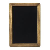 Small Rustic Hanging Chalkboard Sign with Wood Frame and Magnetic Surface for Kitchen, Menu, Wedding Decor - Compatible with Liquid Chalk Ink Markers (10 x 14 Inches)