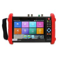 Wsdcam 7 Inch IPS Touch Screen IP Camera Tester Security CCTV Tester CVBS Monitor Analog Tester with SDI/TVI/AHD/CVI/POE/WIFI/4K H.265/HDMI in&Out/RJ45 TDR/Firmware Upgraded 9800ADHS-Plus (Red)