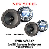 (4) AUDIOPIPE APMB-638SB-C TWO PAIR 6" 6.5" SEALED BACK LOUDSPEAKERS CAR AUDIO