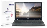 iLLumiShield Screen Protector Compatible with Acer Chromebook 11.6 inch C710 (2-Pack) Clear HD Shield Anti-Bubble and Anti-Fingerprint PET Film