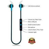 Wireless in-Ear Headphones Sweatproof Earbuds with Microphone for Phone Calls - Best Headset Earphones for Running Exercise Sport Gym on iPhone 6 6s Plus 5C 5S Android Samsung Galaxy S6 S5