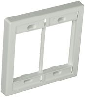 Leviton 41290-DMW Single Gang MOS Wall Plate with ID Windows, White