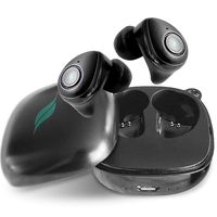 Jungle Trees | True Wireless Earbuds with Memory Foam Tips Included | Heavy Bass Sweat Proof Bluetooth Dual Earpieces with Microphones & Charging Case 18 HR Playtime | 3D Stereo Sound (Black)