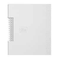 Oxford Idea Collective Business Notebook, 8 1/4 x 5 7/8, Double Wire, Case Bound, White, 80 sheets (56898)