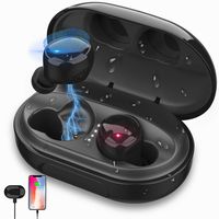 Bluetooth 5.0 Wireless Earbuds-Waterproof IPX8 Touch Earphones 3D Hi-Fi Sound Noise Cancelling Wireless Headphones/Deep Bass Ture Wireless Earbuds Stereo with Mic 3000mAh Charging Box