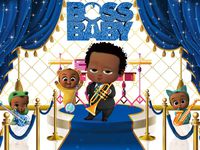 Boss Baby Backdrop | Birthday | African American Boy | Black | Party Supplies | Banner Photography Background Decorations