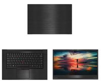 Decalrus - Protective Decal for Lenovo ThinkPad X1 Extreme (1st Gen.) (15.6" Screen) Laptop Black Texture Brushed Aluminum Skin case Cover wrap BAlenovoTnkpadExtreme15Back