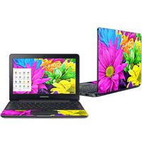 Mightyskins Skin Compatible with Samsung Chromebook 3 11.6" - Colorful Flowers | Protective, Durable, and Unique Vinyl Decal Wrap Cover | Easy to Apply, Remove, and Change Styles | Made in The USA