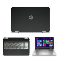 Black Carbon Fiber skin decal wrap skin Case for HP ENVY x360 15-u000 15-u010 15-u011dx 15-u110dx 15-u111dx 15.6" Touch Laptop