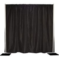 8' x 10' Pipe and Drape, Backdrop Kit in Premier Fabric (8' x 10' BLK + Bag)
