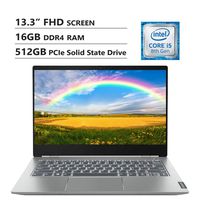 Lenovo ThinkBook 13S 13.3" FHD Screen Laptop, Intel Core i5-8265U Up to 3.9GHz, 16GB DDR4 RAM, 512GB PCIe Solid State Drive, Wireless-AC, HDMI, USB Type-C, Backlit Keyboard, Windows 10 Home, Gray