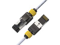 LINKUP [Fluke Certified] Cat7 Ethernet Cable -5 FT (3 Pack) 10G Double Shielded RJ45 S/FTP Patch Cables | for Network Internet LAN Switch Panel Router Gaming | Extreme High Speed |30AWG White