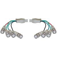 BNC x 4 Male to BNC x 4 Male Cable, Double-Shielded, 25 Foot