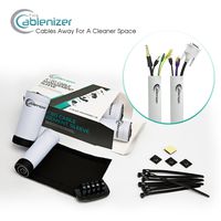 cable organizer by The Cablenizer | Professional Cable Management Sleeve | All your cables in 1 place| Premium Quality | Pack of 4 Full SETS !