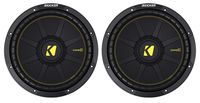 (2) KICKER 44CWCS124 CompC 12" 1200 Watt SVC 4-Ohm Car Subwoofers Subs CWCS124