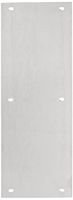 Rockwood 70B.32D Stainless Steel Standard Push Plate, Four Beveled Edges, 15" Height x 3-1/2" Width x 0.050" Thick, Satin Finish