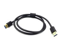 USB 3.0 A to A Male Cable, USB 3.0 to USB 3.0 Cord Cable Type A Male to Male Magnetic Ring Cable for Data Transfer Hard Drive Enclosures, DVD Player, Laptop Cooler (USB A M/M)