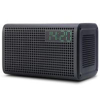 GGMM E3 Bluetooth WiFi Speaker Alexa Built-in Alexa Speaker, Multi Room Play Smart Speaker with LED Clock, Alarm Setting, USB Charging Port, Stereo Sound Airplay Speaker