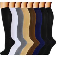 ACTINPUT 8 Pairs Compression Socks Women & Men -Best Medical,Nursing,Travel & Flight Socks-Running & Fitness，Pregnancy-15-20mmHg (L/XL, Assorted 2)
