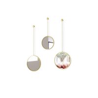 Umbra Dima, Set of 3, Trio Mirrors Apartment Decor/Wall Art, Brass