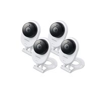 Samsung SNH-E6413BMR SmartCam HD WiFi IP Camera with 16GB microSD Card Bundle Quad Pack (Renewed)