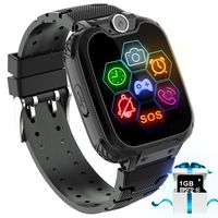 Karaforna Kids Game Smart Watch Phone - Boys Girls Smartwatch Phone with 7 Games Camera Alarm Clock Touch Screen SOS Call for Children Birthday Gifts with 1GB Micro SD Card Kids Phone Watches
