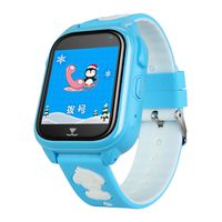 Kids Smart Watch Phone with GPS Tracker Free SIM Card 1.5'' Touch Screen IP68 Waterproof Two-Way Call SOS Voice Chat Camera Smartwatches for 4-12 Girls Boys Birthday Gift Compatible Android iOS (Blue)