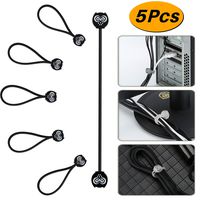 SUNFICON Black Cable Organizers Magnetic Cable Clips Big Eyes Owl Earbuds Cord Winder Manager Keeper Bookmark Whiteboard Fridge Magnets USB Cord Tie Strap Holder Home Office School Kitchen 5 Pack