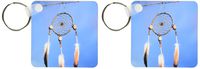 3dRose Native American Dreamcatcher - US52 AWY0014 - Angel Wynn - Key Chains, 2.25 x 4.5 inches, set of 2 (kc_97639_1)
