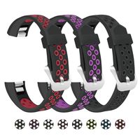 Mosstek Bands Compatible with Fitbit Alta/Alta HR/Fitbit Ace, 3 Pack Soft Sport Wristbands Breathable Silicone Replacement Bands Compatible with Fitbit Alta/Alta HR/Fitbit Ace Men Women