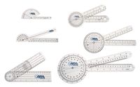 ASATechmed 6pcs 360° 12/8/6 Inch Medical Spinal Goniometer Angle Protractor Angle Ruler