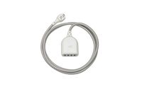 360 Electrical 360623 Habitat4.8 Braided w/ 4.8A 4-Port USB extension cord, 6 ft, Tungsten